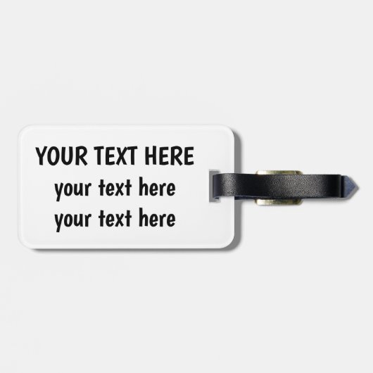 Étiquette À Bagage Infinity (Dos horizontal)