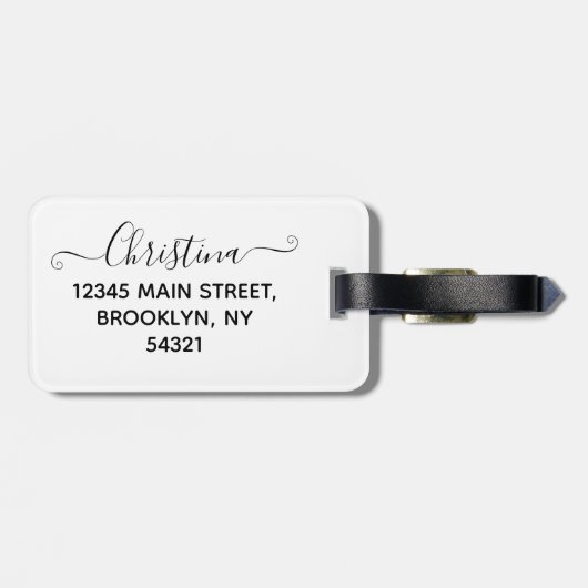 Étiquette À Bagage Infinity avec Rainbow Jellyfish (Dos horizontal)