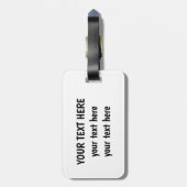 Étiquette À Bagage Infinity with purple feather (Dos Vertical)