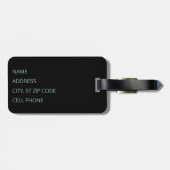 Étiquette À Bagage infirmière de la RN - Turquoise et noire (Dos horizontal)