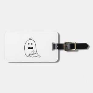 Étiquette À Bagage Infirmière fantôme mignonne Halloween Dessin animé