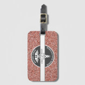 Étiquette À Bagage Infirmière Praticien Rose Parties scintillant d'or (Devant Vertical)