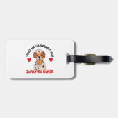 Étiquette À Bagage Infirmière qualifiée Pawsitively (Dos horizontal)