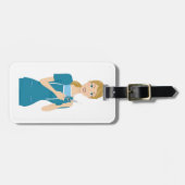 Étiquette À Bagage Infirmière souriante avec seringue (Devant horizontal)