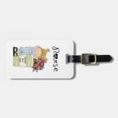 Étiquette À Bagage Infirmières servant avec soin (Devant horizontal)