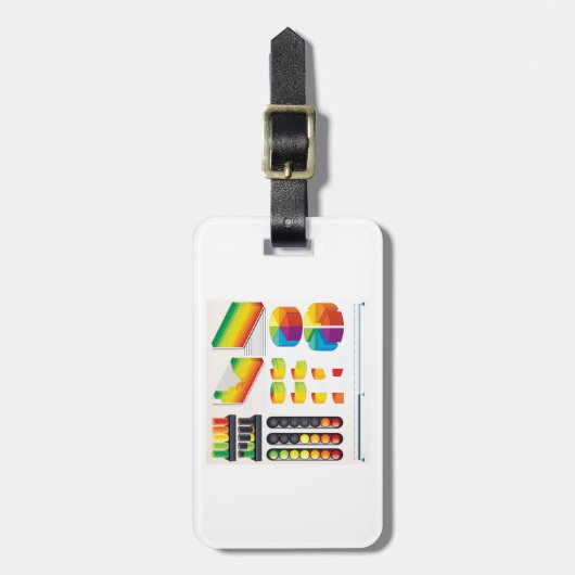 Étiquette À Bagage Infographic Elements and Data Visualization (Devant Vertical)