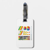 Étiquette À Bagage Infographic Elements and Data Visualization (Dos Vertical)