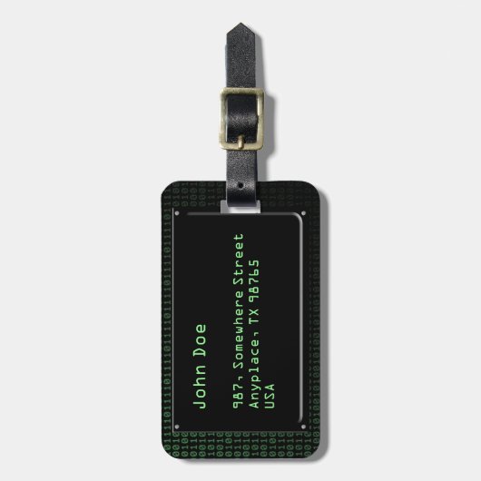 Étiquette À Bagage Information (Devant Vertical)