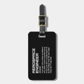 Étiquette À Bagage Ingénieur aérospatial - Définition amusante (Devant Vertical)