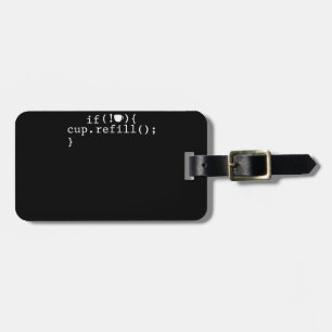 Étiquette À Bagage Ingénieur logiciel de codage intelligent de rempli