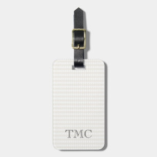 Étiquette À Bagage INITIALES Classic Monogramme Arlequin Diamond Chic