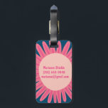 Étiquette À Bagage INITIALES CUSTOMISÉES de Fleur Rose Daisy<br><div class="desc">Préparez-vous pour vos vacances avec cette étiquette de bagage joyeuse - vous pouvez ajouter vos coordonnées à l'autre côté ou sélectionner un design à un côté. Design dessiné à la main par moi pour vous ! Modifiez la couleur ou la police du lettrage comme vous le souhaitez. Consultez mon magasin...</div>