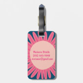 Étiquette À Bagage INITIALES CUSTOMISÉES de Fleur Rose Daisy (Dos Vertical)