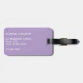 Étiquette À Bagage Initiales de monogramme personnalisées Feuille bot (Dos horizontal)