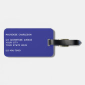 Étiquette À Bagage Initiales de monogramme personnalisées Feuille bot (Dos horizontal)