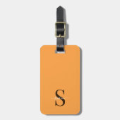 Étiquette À Bagage Initiales et nom du monogramme jaune pâle (Devant Vertical)