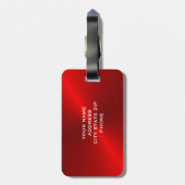 Étiquette À Bagage Initiales métalliques de monogramme balayées par (Dos Vertical)