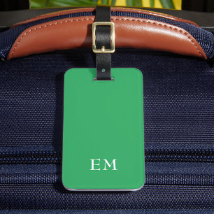 Étiquette À Bagage Initiales monogrammes minimaux modernes