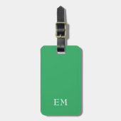 Étiquette À Bagage Initiales monogrammes minimaux modernes (Devant Vertical)