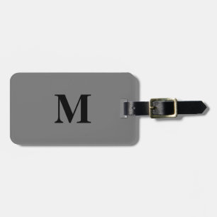 Étiquette À Bagage Initiales Monogrammes Nom personnalisé Cadeau noir