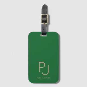 Étiquette À Bagage Initiales monogrammes personnalisées