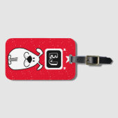 Étiquette À Bagage Initiales personnalisées Thème Chien (Devant Horizontal)