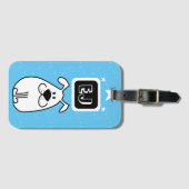 Étiquette À Bagage Initiales personnalisées Thème Chien (Devant Horizontal)