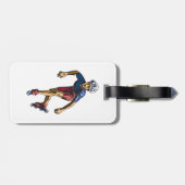 Étiquette À Bagage Inline Skater Cool Retro Rollerblading (Dos horizontal)