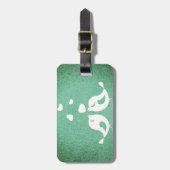 Étiquette À Bagage Inséparables sur le vert (Devant Vertical)