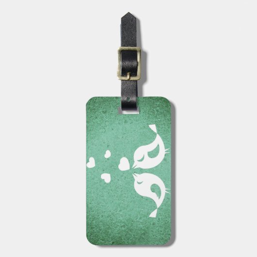 Étiquette À Bagage Inséparables sur le vert (Devant Vertical)
