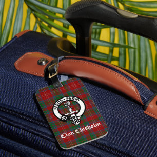 Étiquette À Bagage Insigne de Clan Chisholm & Tartan