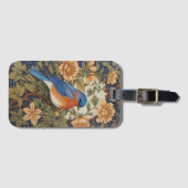 Étiquette À Bagage Inspiration de l'élégant oiseau bleu de l'Est Will (Devant Horizontal)