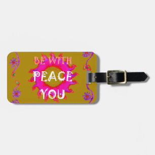 Étiquette À Bagage Inspiration "Peace Be With You" Vector Design