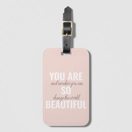 Étiquette À Bagage Inspiration Vous Êtes Si Belle Citation Positive (Devant Vertical)