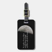 Étiquette À Bagage Inspiré par la lune et le Rilke (Devant Vertical)