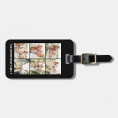 Étiquette À Bagage Instagram personnalisé 6 Nom photo (Devant horizontal)