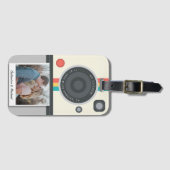 Étiquette À Bagage Instant Camera Couple Photo Anniversaire unique (Devant Horizontal)
