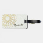 Étiquette À Bagage Instructeur de méditation Yoga Studio Golden Manda (Dos horizontal)