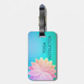 Étiquette À Bagage Instructeur de méditation YOGA Studio Mandala colo (Dos Vertical)