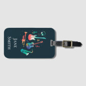 Étiquette À Bagage Instrument de nom musical musique coque musique mi (Devant Horizontal)