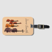 Étiquette À Bagage Instrument de violon de nom musical coque musique  (Devant Horizontal)