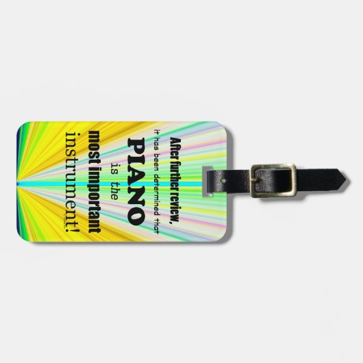 Étiquette À Bagage Instrument le plus important (Devant horizontal)