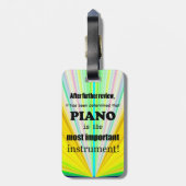 Étiquette À Bagage Instrument le plus important (Dos Vertical)
