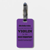 Étiquette À Bagage Instrument le plus important du violon (Dos Vertical)