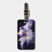 Étiquette À Bagage Intense Fleur Iris Japonaise Gros plan Personnalis (Devant Vertical)