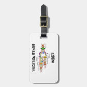 Étiquette À Bagage Intérieur de gènes de vacances (reproduction (Devant Vertical)