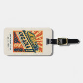 Étiquette À Bagage Invasion Canada 2024 Lettre Presse (Devant horizontal)