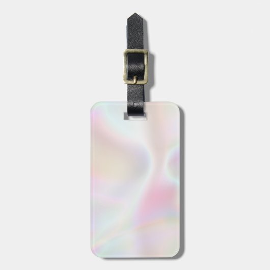 Étiquette À Bagage Iridescente Pearl Opal Holographique tendance (Devant Vertical)