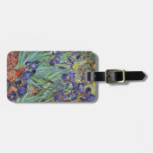 Étiquette À Bagage Iris de Van Gogh Peinture Impressionniste (Devant horizontal)