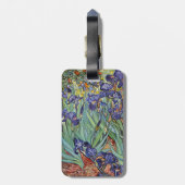 Étiquette À Bagage Iris de Van Gogh Peinture Impressionniste (Dos Vertical)